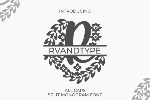 All Caps Split Monogram: A Bold Typeface for Brand Identity