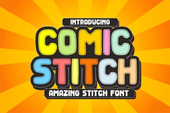 Comic Stitch: A Playful Typeface for Bold Marketing
