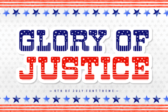 Glory of Justice: A Bold Decorative Font for Makers