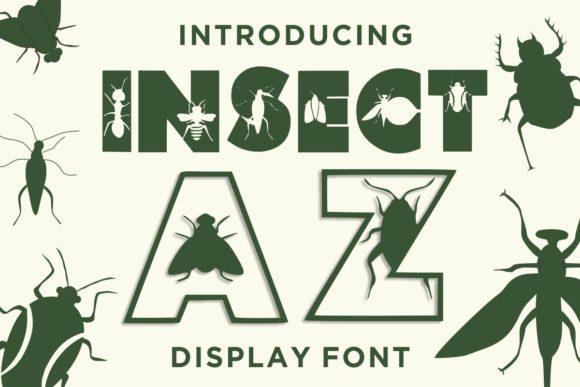 Insect AZ: A Bold Decorative Typeface for Branding