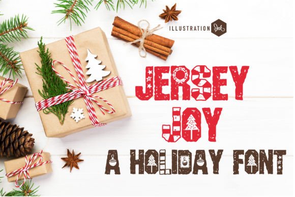 Jersey Joy: A Festive Decorative Font for Branding