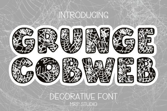 Spooky Charm: Using Grunge Cobweb Typeface for Crafts