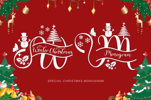 Winter Christmas Monogram: A Festive Typeface for Holiday Campaigns
